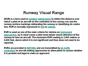 Rvr runway visual range