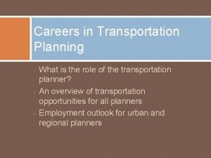 Transportation planner jobs in san jose, ca