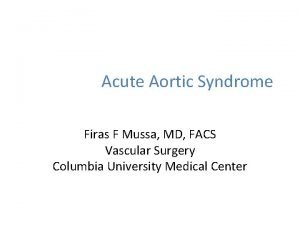 Acute aortic syndrome