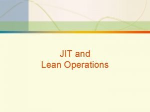 15 1 Scheduling JIT and Lean Operations 15