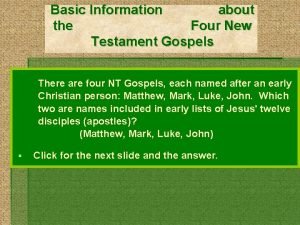 Four new testament gospels