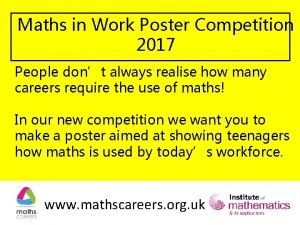 Maths poster competition