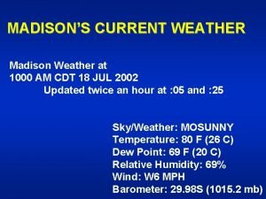 Madison current weather