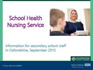 School Health Nursing Service Information for secondary school