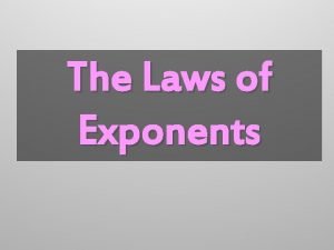 Multiplying exponents