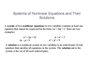 Equations and their solutions