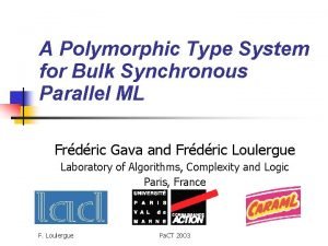 A Polymorphic Type System for Bulk Synchronous Parallel
