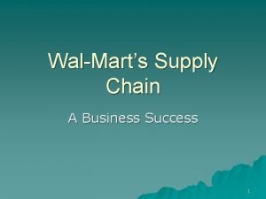 Walmarts value chain