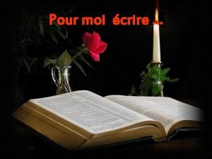 Pour moi crire Pour moi crire Cest partager