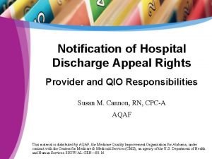 Appeal hospital discharge