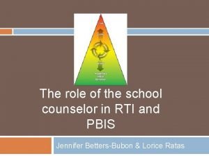 The role of the school counselor in RTI