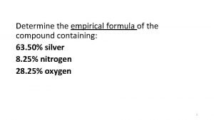 Empirical formula of citric acid