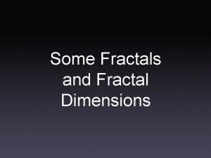 Cantor set fractal dimension