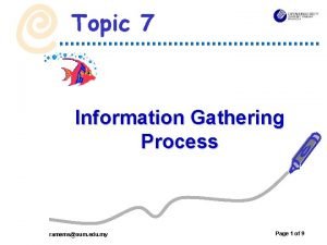 OUMH 1103 Topic 7 Information Gathering Process ramemsoum