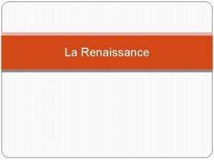 La Renaissance Mini quiz Comment estce que ces