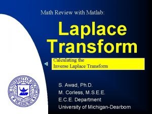 Laplace transform of first derivative