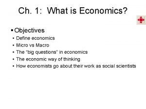 Define economic objectives