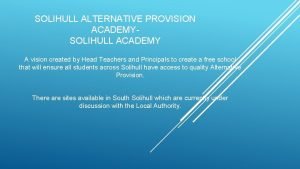 Solihull ap academy