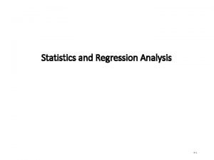 Simple linear regression and multiple regression