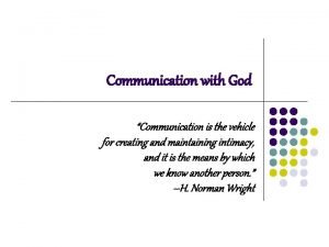Communication with god