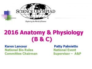2016 Anatomy Physiology B C Karen Lancour Patty