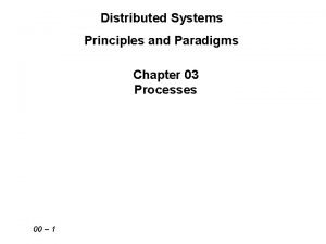 Distributed Systems Principles and Paradigms Chapter 03 Processes
