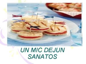 Mic dejun sanatos