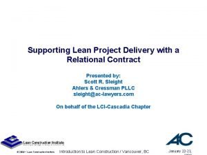 Lean construction