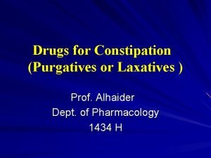 Laxative classification