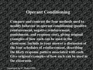 Compare and contrast operant and classical conditioning