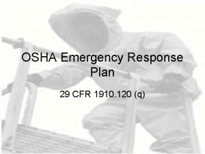 Osha emergency response plan