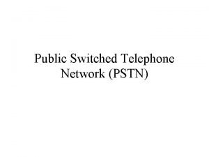 Public switched telephone network diagram