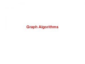 Undirected graph algorithms