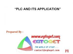 Application of plc