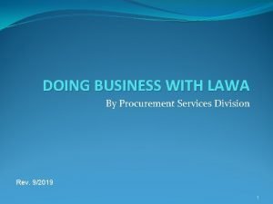 Lawa procurement