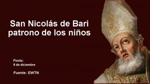 San Nicols de Bari patrono de los nios