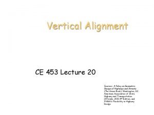 Sag vertical curve examples