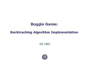 Boggle board algorithm