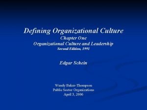 Schein's model of the formation of culture