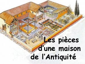 Les pices dune maison de lAntiquit Sommaire 1