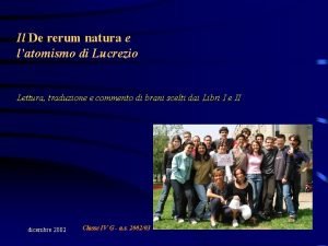 Il De rerum natura e latomismo di Lucrezio