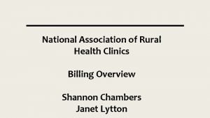 National association of rural health clinics