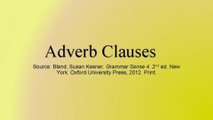 Adverb clause definition