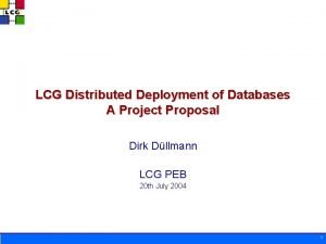 Distributed database projects