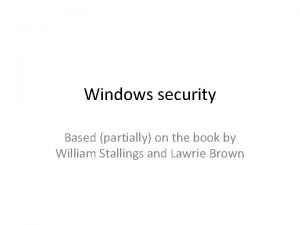 Windows security book