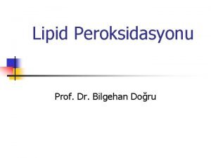 Lipid peroksidasyonu mekanizması