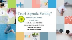 Teori agenda setting