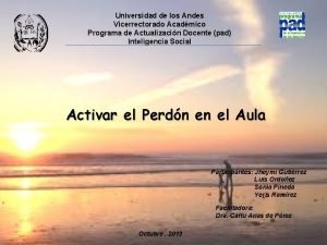 Universidad de los Andes Vicerrectorado Acadmico Programa de