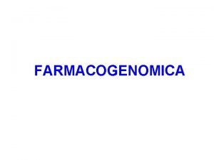 Farmacogenetica