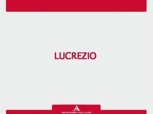 Lucrezio vita e opere